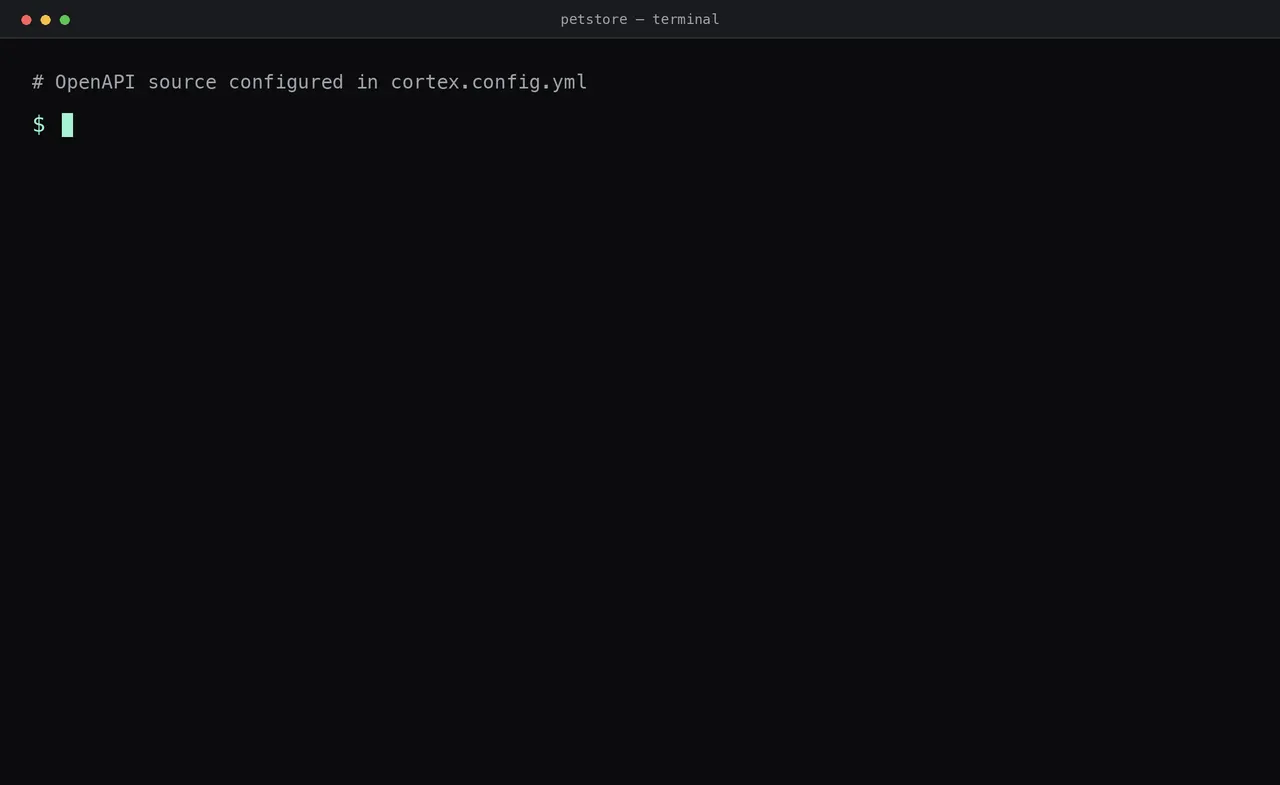 Terminal command generating API docs, SDKs, and an MCP server